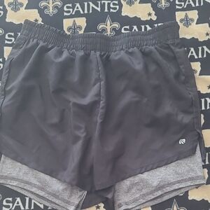 Marika Black and Gray Kids Shorts